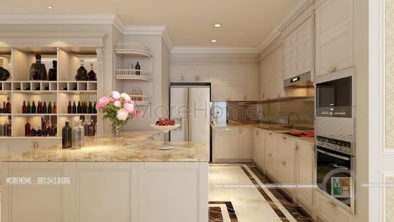 . Tủ kệ đựng rượu được chia thành nhiều ngăn hợp lí giúp cho chủ nhà có thể lưu trữ và phân loại rượu của họ dễ dàng hơn.