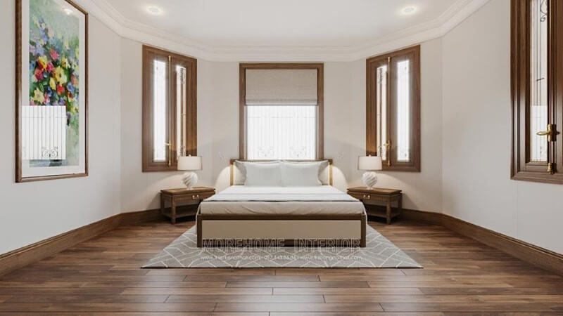 ngủ Giường ngủ đơn được thiết kế đơn giản bằng gỗ tự nhiên giúp tạo nên sự độc đáo và nhẹ nhàng trong không gian phòng ngủ.