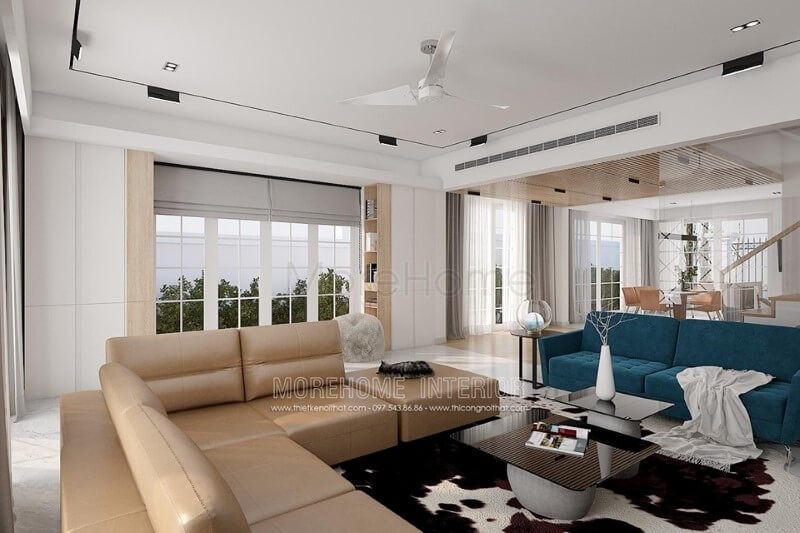 . Bàn trà cao cấp có mặt kính cường lực với kiểu dáng nhỏ gọn, dễ dàng di chuyển và tạo nên một nét kết hợp độc đáo để bảo vệ nội thất phòng khách.